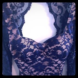 Navy lace dress